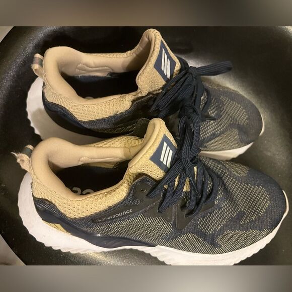 Adidas Run Alphabounce Beyond Blue Four Carbon Gold Georgia Tech  F36827 WMS 5 - Picture 3 of 11